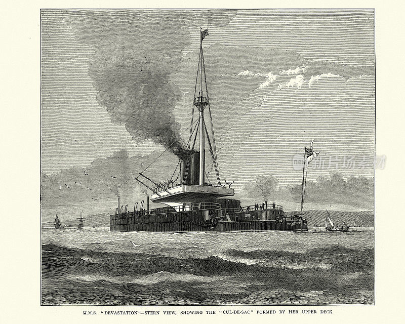 HMS destruction，皇家海军战舰，装甲舰，1871年